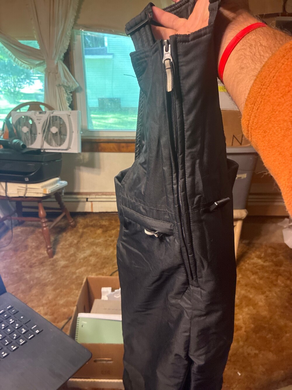 Black Insulated Bib Snow Pants Ski Snowboard Winter Pants